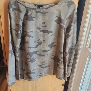 Banana Republic Camouflage Top - Gray and Brown